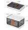 Storage Bins with Lids - 8.4Gal Folding Stackable Toy Containers for Organizing, Storage Box with Door, Collapsible Plastic Storage Bins for Closet Organizer